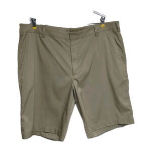 Nike Golf Men Shorts Tour Performance Beige Flat Front Chino Side Pockets Zip 40